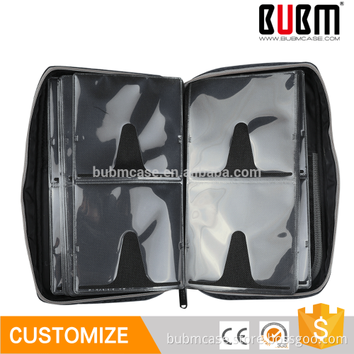 BUBM high capacity durable nylon cool blue cd case with car cd holder